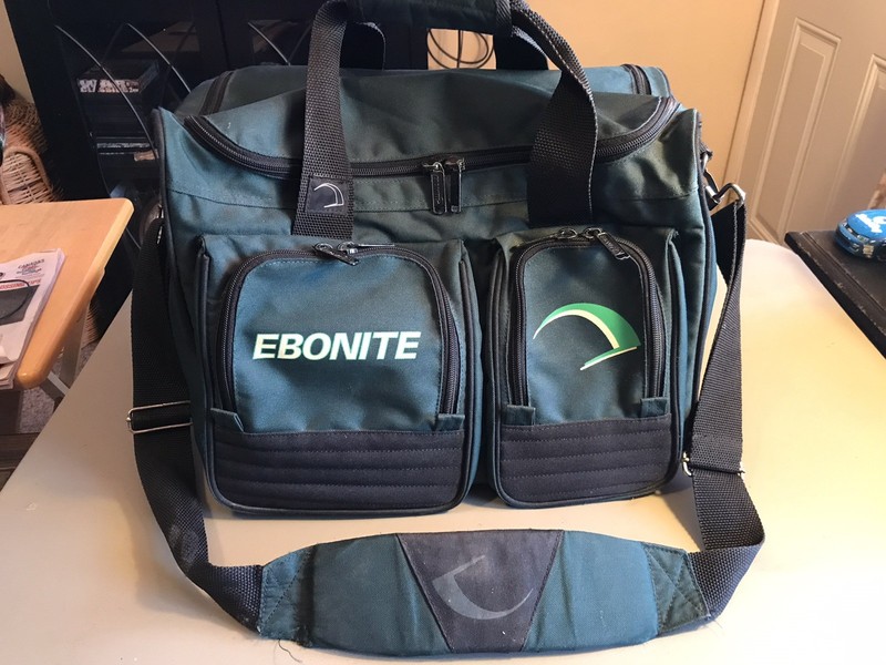 Ebonite "Double Ball" Bowling Ball Bag - Very Good Condition