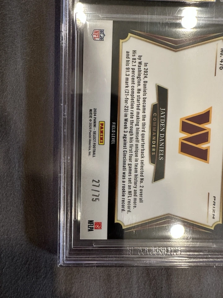 2024 Select Jayden Daniels Prizm Blue Field Level /75 BGS 9.5🔥🔥🔥 - Image 2 of 4