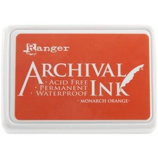 Archival Dye Ink Standard 0 Pad, Monarch Orange, Craft Stamping, Ink Supply