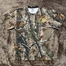 Russell Outdoors Realtree AP Camo Short Sleeve T-Shirt XL Chugwater Wyoming Logo
