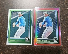 2025 Donruss Baseball - Bobby Witt Jr. - #27 Optic Red Prizm /99 & Base