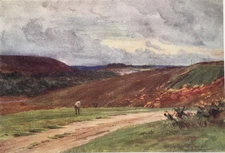 The Broadstone Golf Links Near Poole in Dorset - Antique Print 1925