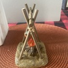 RARE VTG Fontanini Nativity LIGHTED BONFIRE CROSS BAR AND POT ACCESSARIES 1997 — photo 5