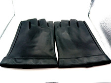 Fingerless Black Faux Leather Gloves New