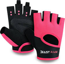 Workout Gloves for Men  Women - Fingerless Gym Gloves with Palm Protection, Bre