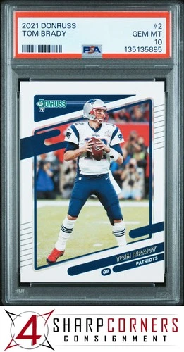 2021 PANINI DONRUSS #2 TOM BRADY PATRIOTS PSA 10