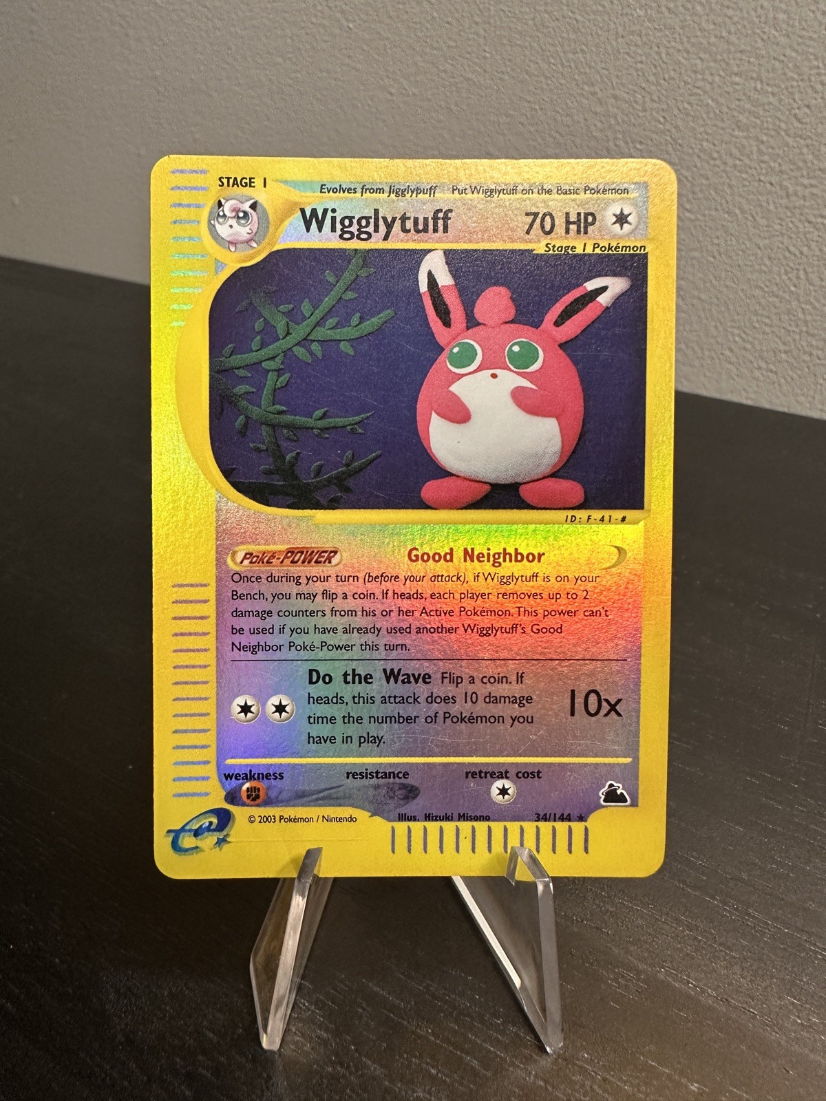 Wigglytuff 34/144 Skyridge Reverse Holo Pokemon TCG Vintage First Edition - NM