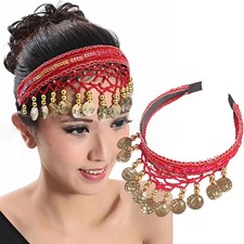 Belly Dance Headband Women Ethnic Head Chain Stage Performance Hair Accessory
