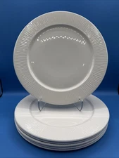 Churchill Bamboo White Charger 12" Presentation Plate Set Of 6