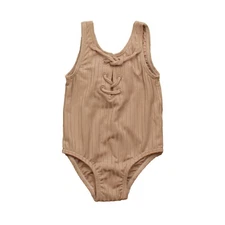 Rylee + Cru Mauve Lace Up One-Piece Swimsuit 12-18 Months Baby Toddler