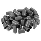 50pcs Rubber End Caps 13mm 1/2" ID Vinyl Cap Cover Screw Protectors Dark Grey