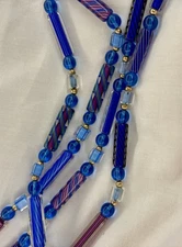 Handcraft Artisan Made Furnace Glass Beaded Necklace GF Clasp & Accent Beads