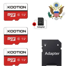 Kootion 3pcs 1GB Ultra Micro SD Class 4 TF Cards Memory Card SD Card W+ adapter 