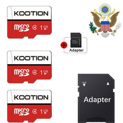 Kootion 3pcs 1GB Ultra Micro SD Class 4 TF Cards Memory Card SD Card W+ adapter