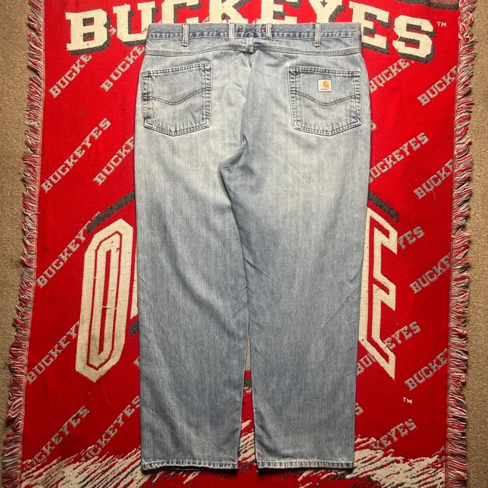 Vintage Carhartt Men’s Blue Straight Leg Denim Jeans | 40W 30L image 4
