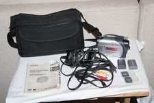 Sony Handycam DCR-DVD105 DVD Camcorder Bundle w/Cords, Batteries, Manuals  Bag