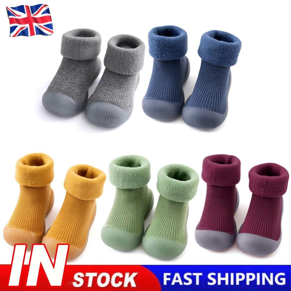 SAOLA Stivaletti peluche bambino antiscivolo pavimento interno suola morbida per camminare gattonare