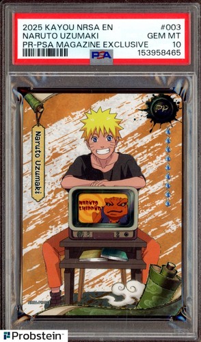 2025 Kayou Nrsa en RP-PSA Magazine Exclusive #003 Naruto Uzumaki PSA 10 GEM MINT
