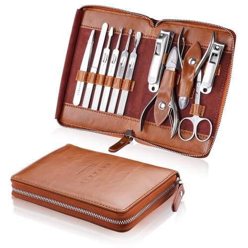 Makartt Manicure Kit: Professional Nail Care Clippers Set - 11 pcs Stainless Ste