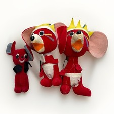 Vintage Lot 3 Stuffed Plush Dakin Mouse Dream Pets Japan Mice Indian Plushy