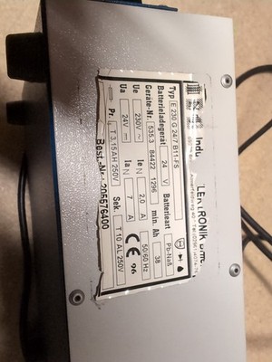 Ladegerät 24v Meyra Pb Nass 7A E 230 G 24/7 B11-FS