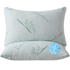 Memory Foam Pillows Queen Size set of 2, Shredded Memory Foam Bed Pillow for ...