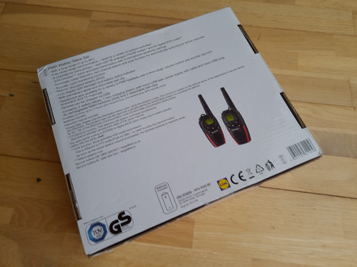 Silver 8km Crest PMR rechargeable walkie talkies still in original box unused. - Photo 3/5