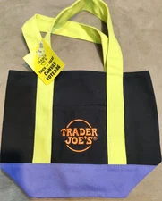 Trader Joe's Mini Canvas, 🎃Trick-Or-Treat Tote Bag Halloween Multi-Color🎃