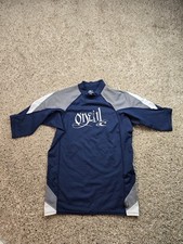O'Neill Rash Guard Shirt Mens XL Blue Short Sleeve Stretch Compression UPF 50