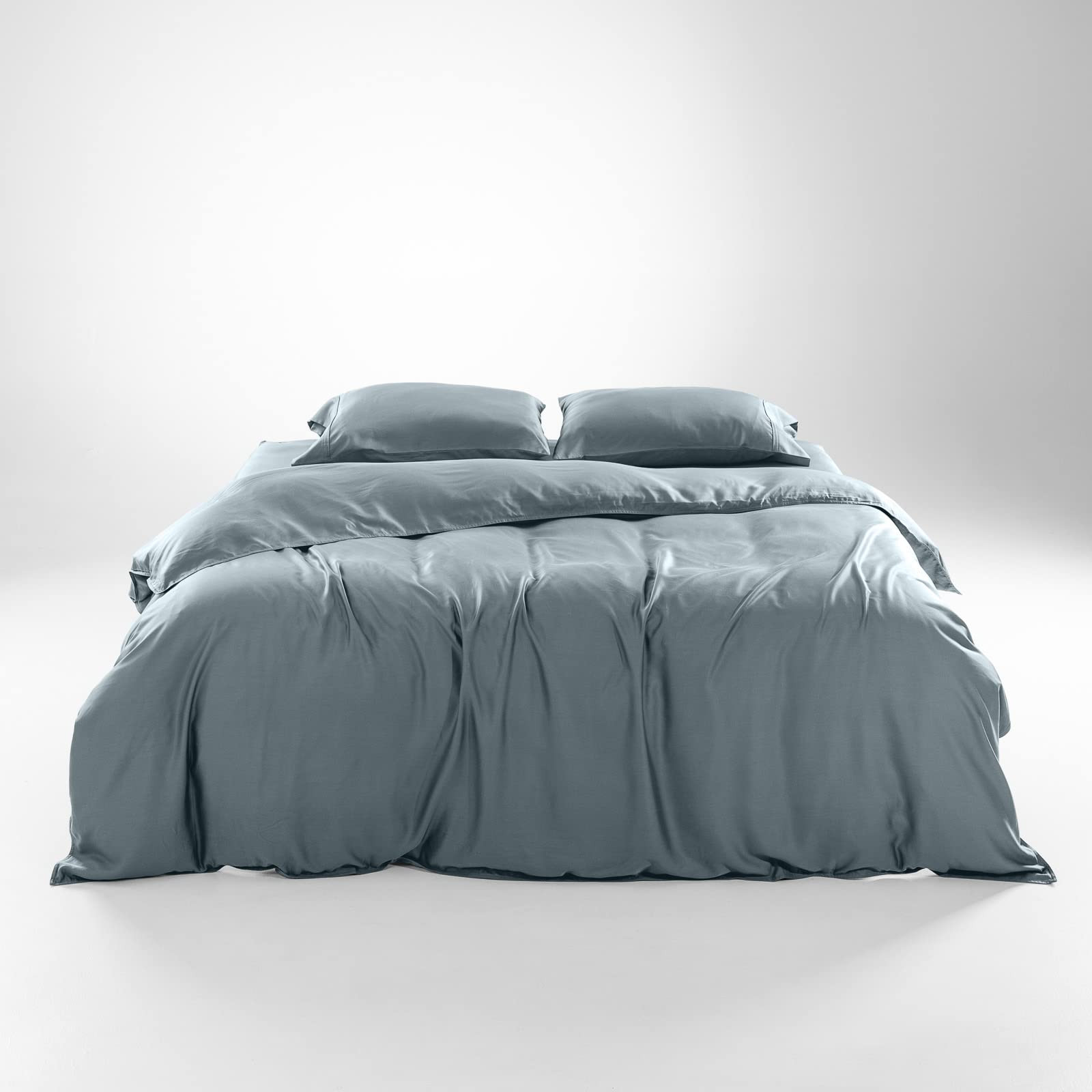 Olive + Crate Luxury 100% Lyocell Eucalyptus Duvet Cover Set Queen Size, Tenc...