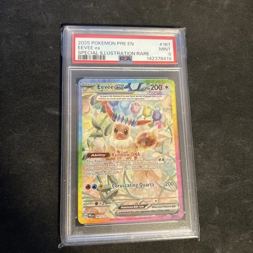 2025 POKEMON PRE EN-PRISMATIC EVOLUTIONS #167 EEVEE EX SIR PSA 9