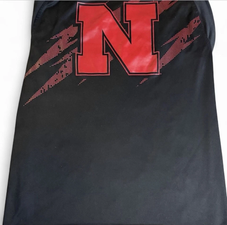 Nebraska Cornhuskers adidas Climalite Long Sleeve Shirt Women's Blac 2XL - Image 4 of 4