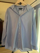 Tommy Hilfiger Supima Fit Blue White Button Up Men s Long sleeve Shirt 32/33