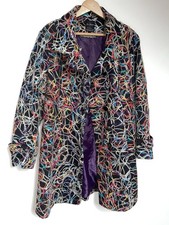 Joe Browns Blacked Multicoloured Coat Mid Length Uk 18