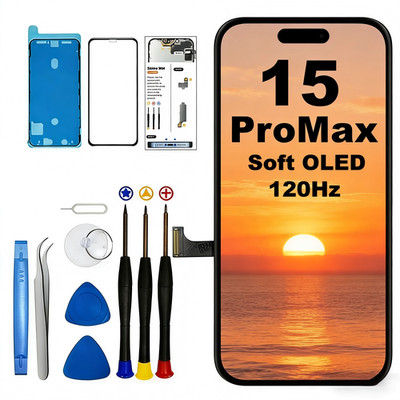 Soft OLED Display für iPhone 15 Pro Max Retina XDR Bildschirm HD 120Hz Ersatz