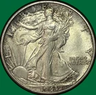 1943-S Walking Liberty Half Dollar Brilliant Uncirculated BU Coin #40379