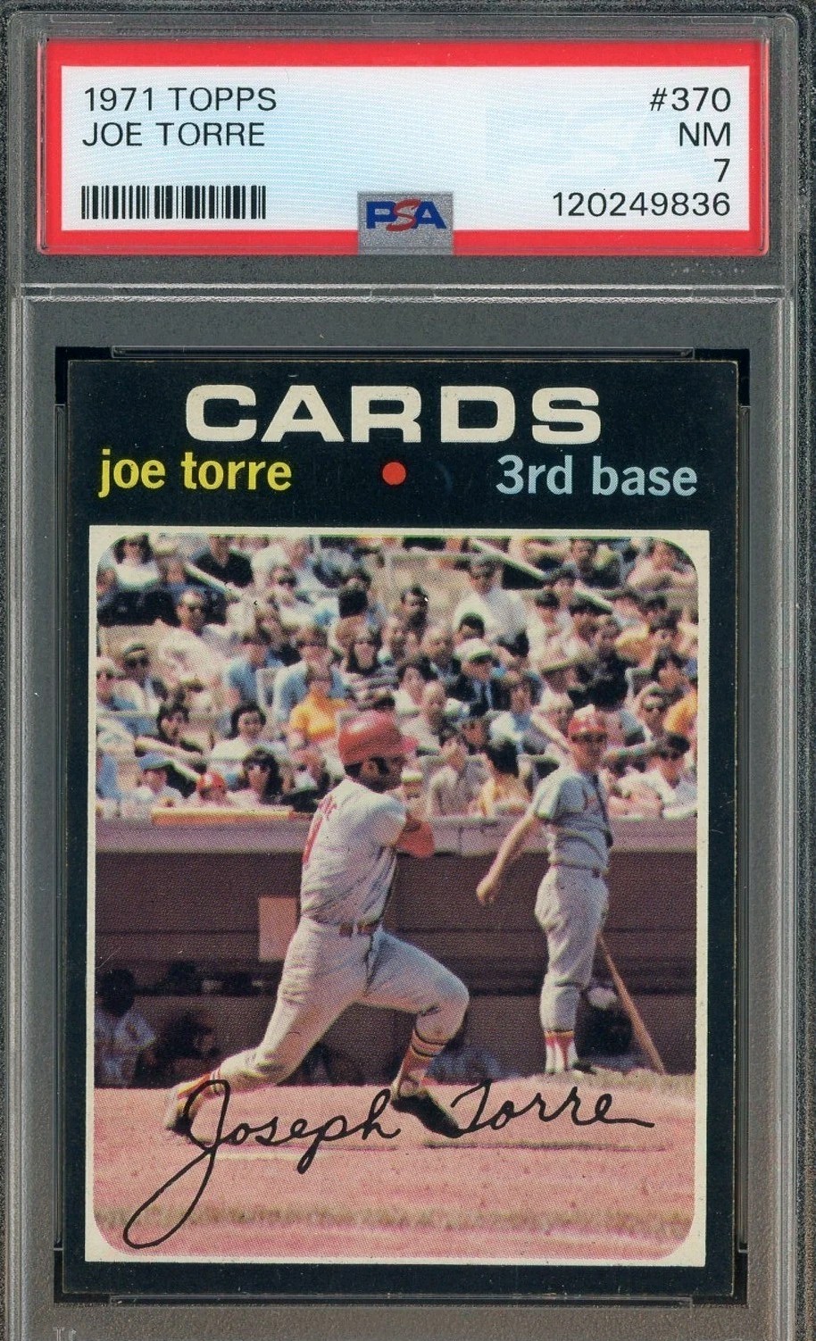 1971 Topps #370 Joe Torre PSA 7 NM St Louis Cardinals HOF