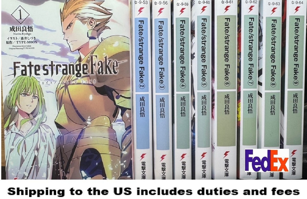 Fate/strange Fake Vol.1-9 Set Latest Light Novel Ryōgo Narita