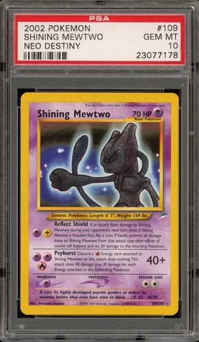 Pokemon Shining Mewtwo Neo Destiny Unlimited Holo Rare #109 PSA 10