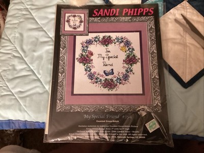 Sandi Phipps Counted Cross Stitch: For My Friend. #354. New Sealed NIP