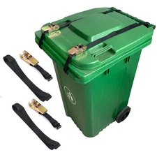 2PCS Trash Can Locks for Animals– Raccoon Bear Proof Bin Black 