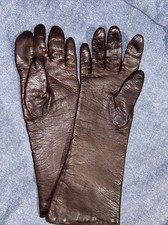 Vintage Estate Women's Italy Soft Leather Lined Gloves G35 Size 6 1/2
