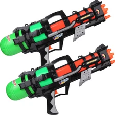 2Pcs Summer Beach Long Range Large Capacity Water Gun Backyard Squirt Gaming Toy