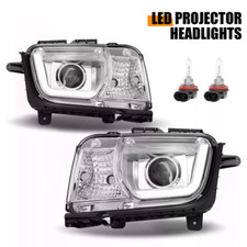 Led Projector Headlights Chrome For Chevrolet Camaro 2010 2011 2012 2013 Pair Led Projector Headlights Chrome For Chevrolet Camaro 2010 2011 2012 2013 Pair