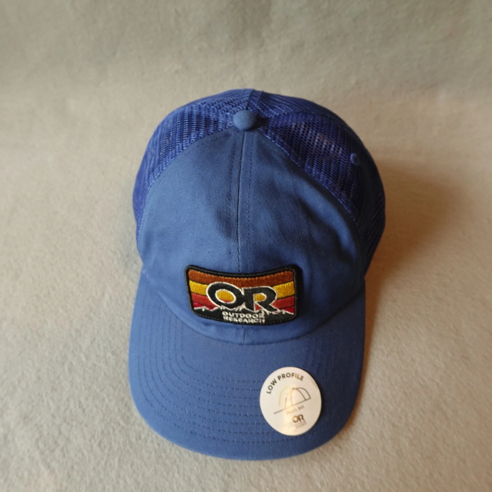 outdoor-research snapback trucker mesh back hiking stripe patch 