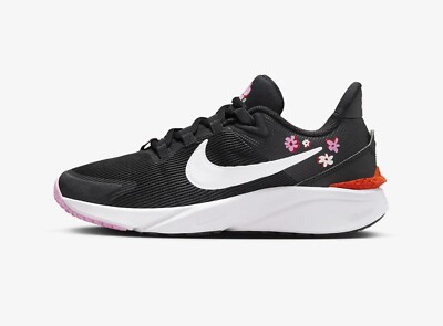 Nike Star Runner 4 Next Nature SE Shoes Floral Black GS Girls Sz 6.5Y FJ8077-001