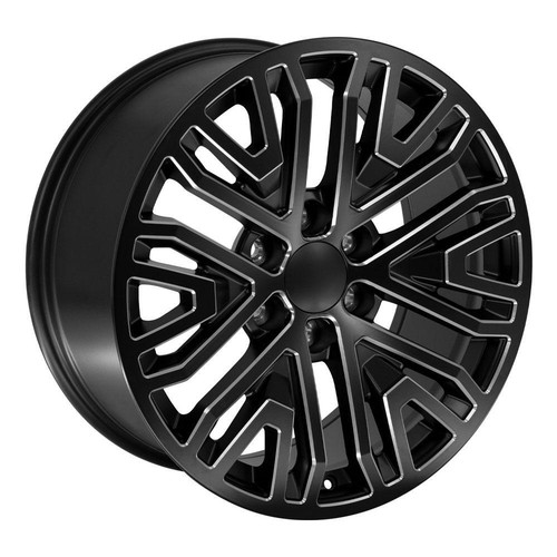 20 inch Milled Black 5906 Rims Set(4) fit Chevy Silverado Tahoe Suburban RST - Picture 4 of 5
