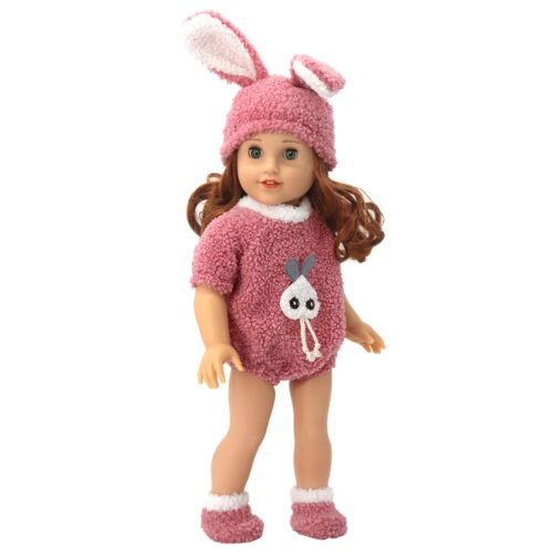16~18 INCH Girl Baby Doll Clothes W/Hat+Socks 3PCS/Set Reborn Baby Doll Clothes - Picture 7 of 9