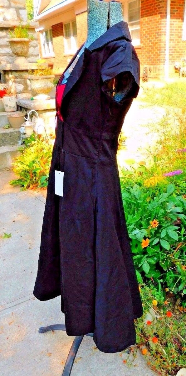 NWT LINDY BOP RED AND BLACK SWING STYLE ROCK A BILLY DRESS XS