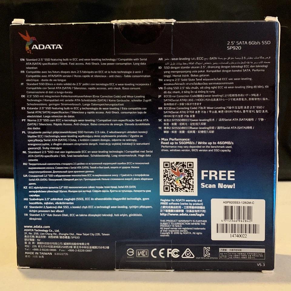 ADATA Premier Pro SP920 2.5" SATA 6Gb/s SSD 128GB ASP920SS3-128GM-C  NEW Sealed - Image 2 of 4